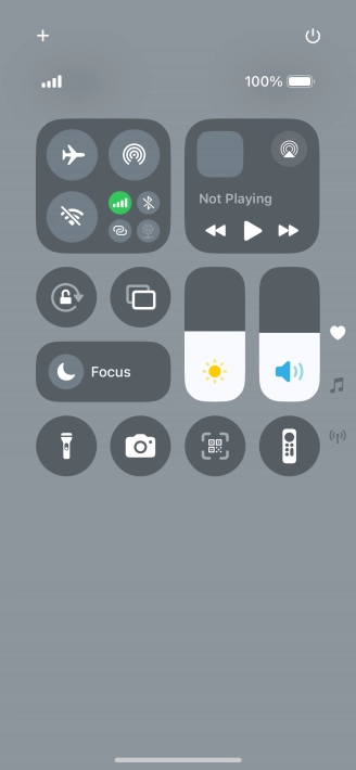 Press the flight mode icon to turn the function on or off.
