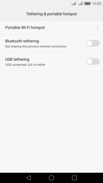 Press Portable Wi-Fi hotspot.