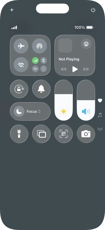 Press the sound mode icon to turn silent mode on or off.