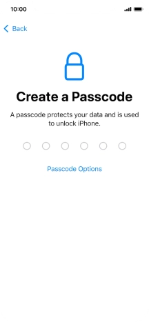 Press Passcode Options.