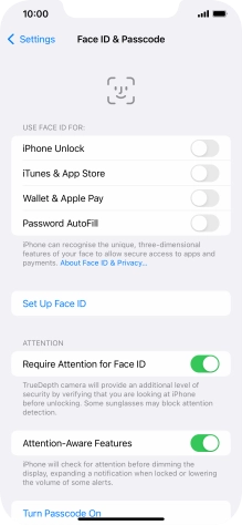 Press Set Up Face ID.