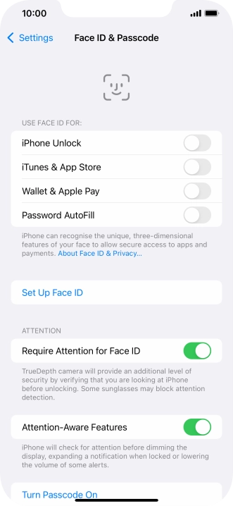 Press Set Up Face ID.