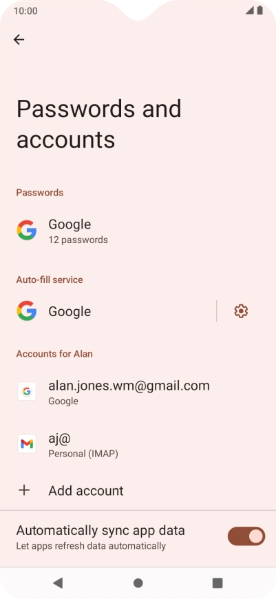 Press the indicator next to 