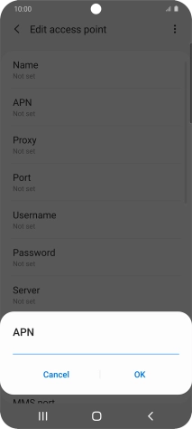 Key in live.vodafone.com and press OK.