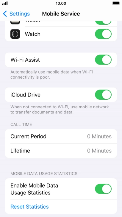 Press the indicator next to 