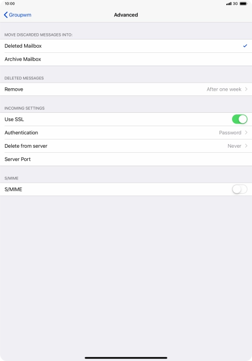 Press the indicator next to 