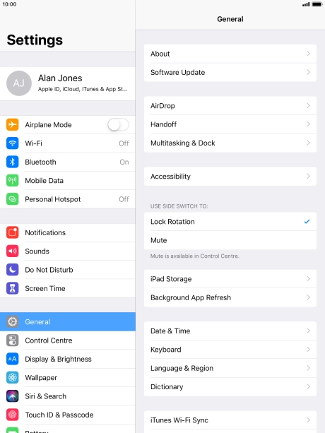 Press Software Update. If a new software version is available, it's displayed. Follow the instructions on the screen to update the tablet software. Press Software Update. If a new software version is available, it's displayed. Follow the instructions on the screen to update the tablet software.