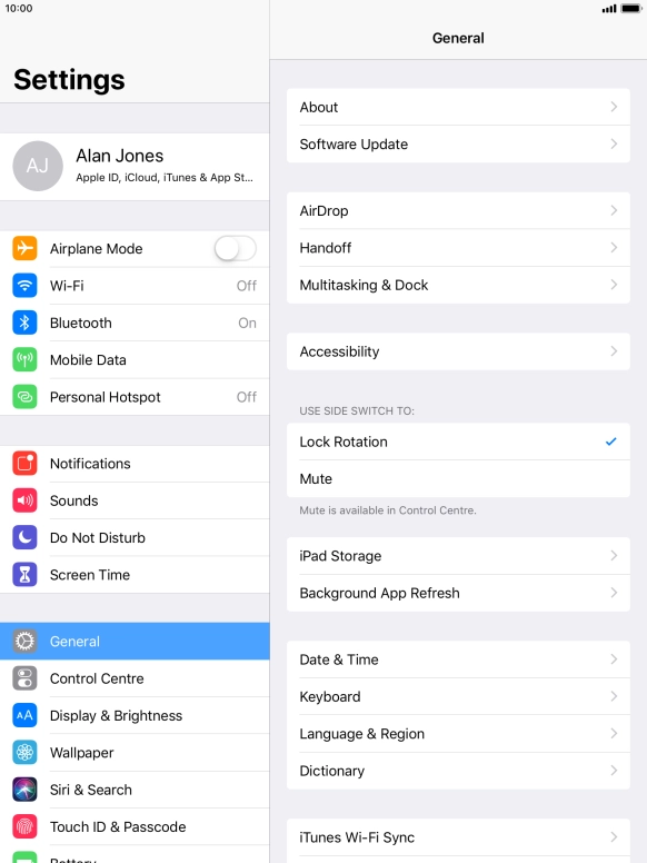 Press Software Update. If a new software version is available, it's displayed. Follow the instructions on the screen to update the tablet software. Press Software Update. If a new software version is available, it's displayed. Follow the instructions on the screen to update the tablet software.