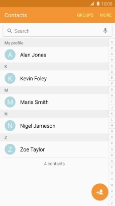 Press the new contact icon.