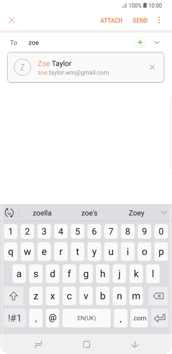 Press the required contact. Press the required contact.