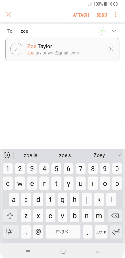 Press the required contact. Press the required contact.