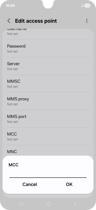 Key in 505 and press OK.