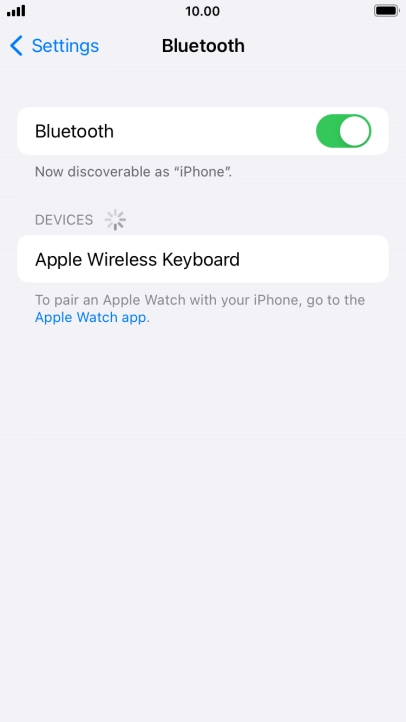 Press the required Bluetooth device and follow the instructions on the screen to pair the device with your phone.