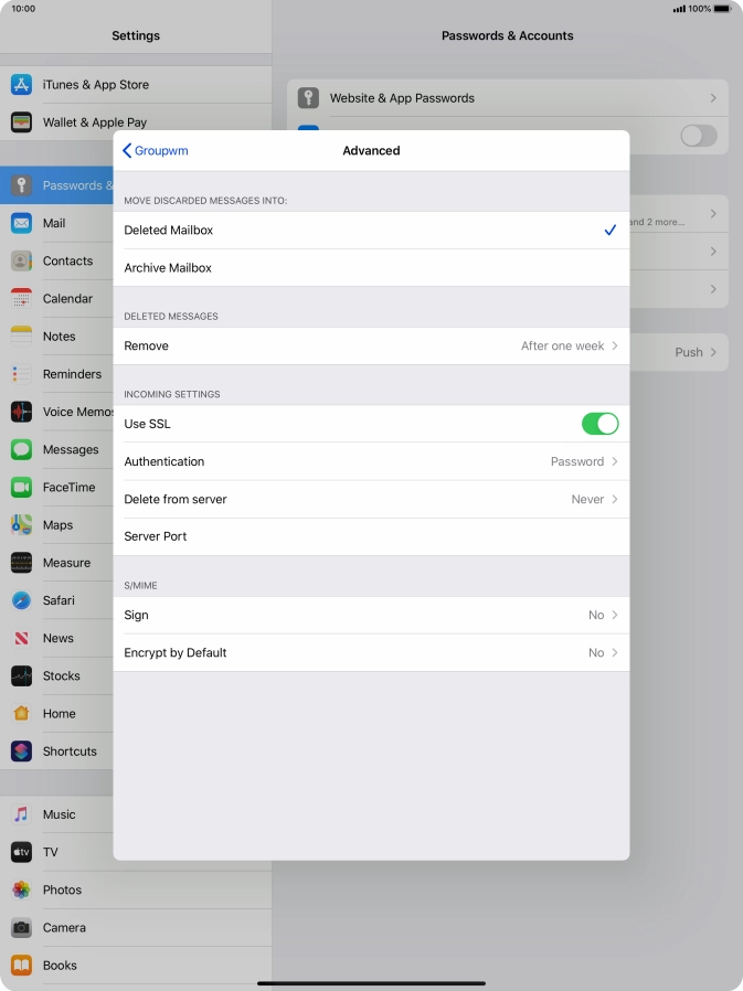 Press the indicator next to 