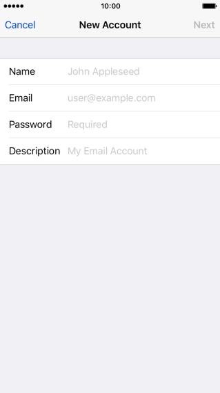Press Name and key in the required sender name.