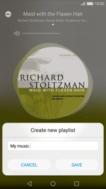 Key in a name for the playlist and press SAVE.