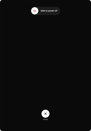 Press and drag the power off icon right.