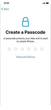 Press Passcode Options.