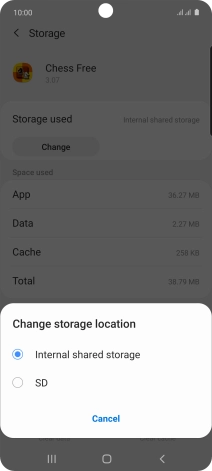 Press the name of the memory card.