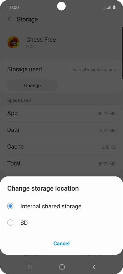 Press the name of the memory card.