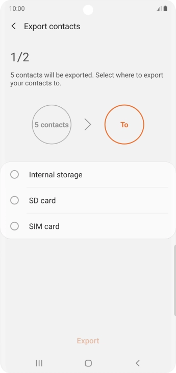 Press the name of the SIM. Press the name of the SIM.