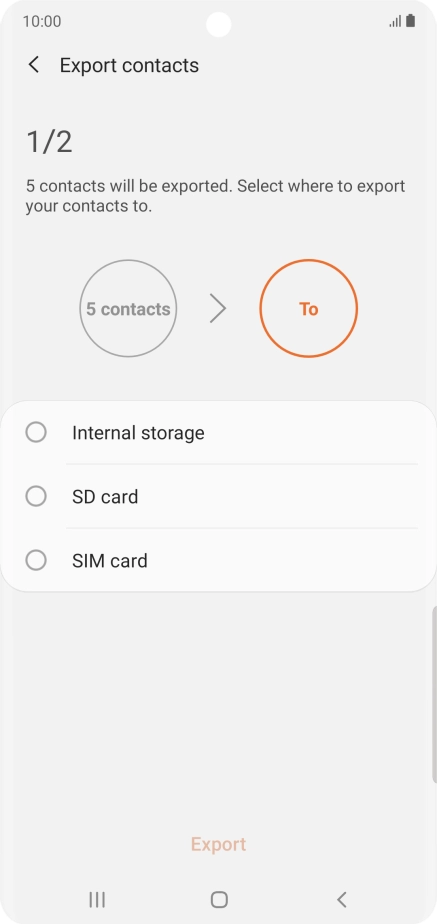 Press the name of the SIM. Press the name of the SIM.