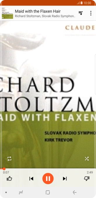 Press arrow right to go to the next audio file.