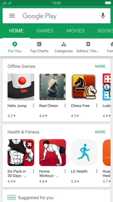 Press the search field.