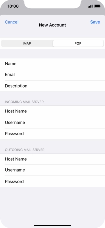 Press Save. Your email account has now been set up. To select more settings for incoming and outgoing server, proceed with the following steps.
