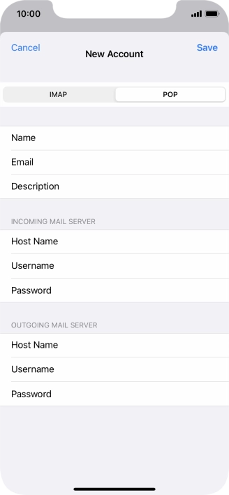 Press Save. Your email account has now been set up. To select more settings for incoming and outgoing server, proceed with the following steps.