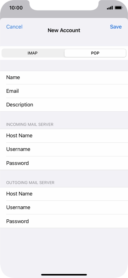 Press Save. Your email account has now been set up. To select more settings for incoming and outgoing server, proceed with the following steps.