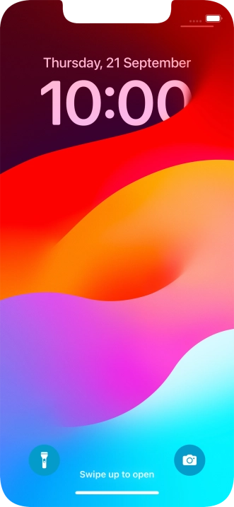 Slide your finger upwards starting from the bottom of the screen.