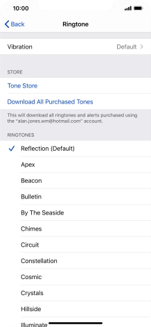Press the required ring tones to hear them.