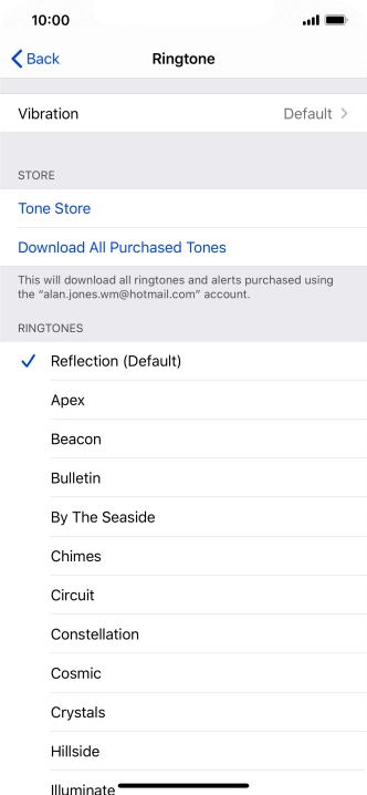 Press the required ring tones to hear them.