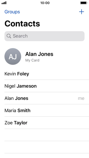 Press the required contact.
