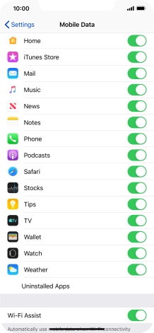 Press the indicator next to 