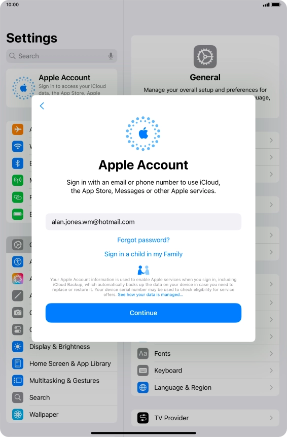 Press Continue. Press Continue.