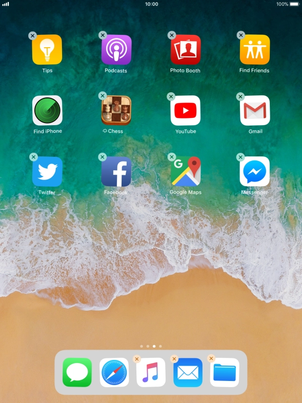 Press the delete icon.
