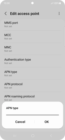 Key in mms and press OK.