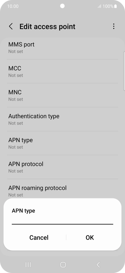 Key in mms and press OK.