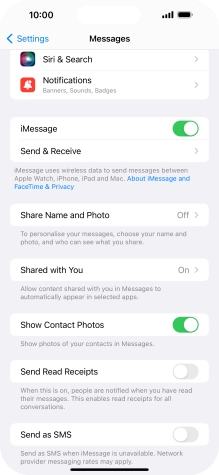 Press the indicator next to 