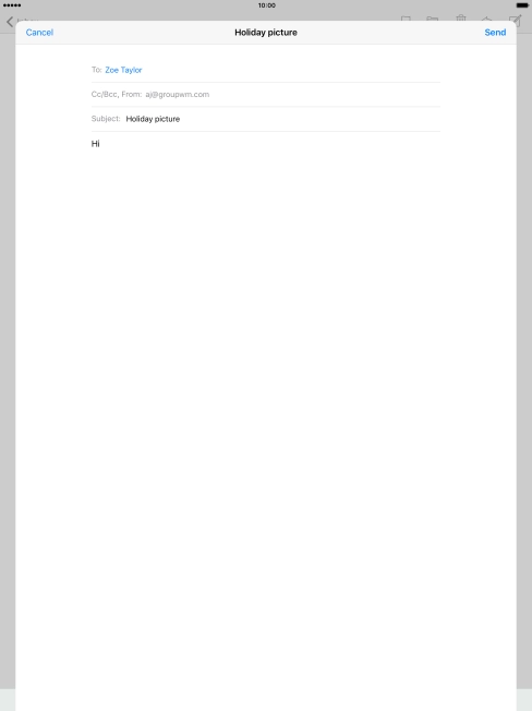 Press and hold the text input field until a pop-up menu is displayed.