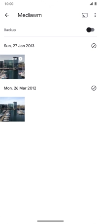 Press and hold any picture or video.