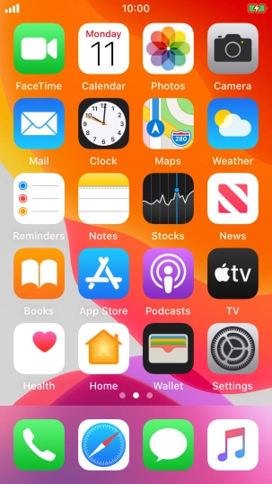 When the battery charging icon is displayed, the battery is charging.