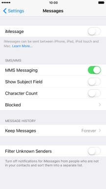 Press the Home key to return to the home screen.