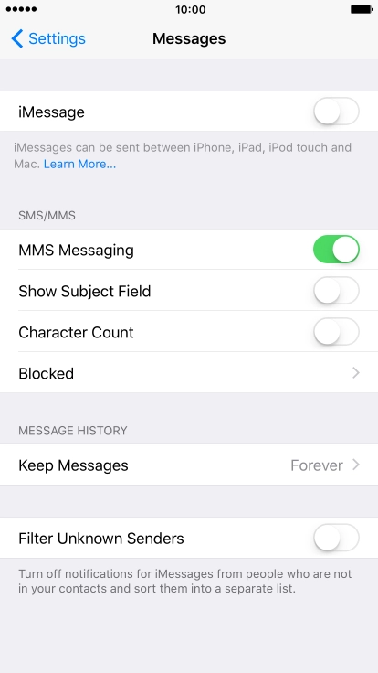 Press the Home key to return to the home screen.