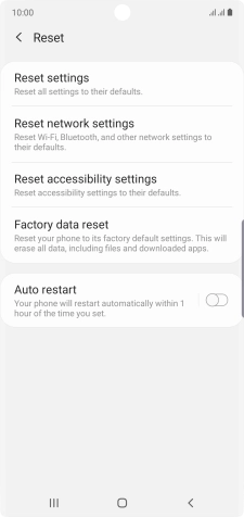 Press Factory data reset.