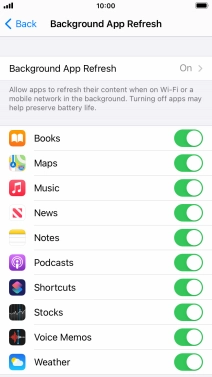 Press Background App Refresh.