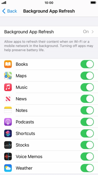 Press Background App Refresh.