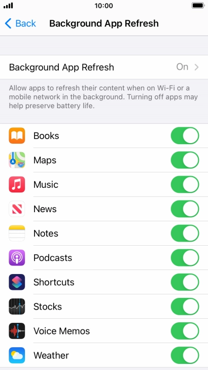 Press Background App Refresh.